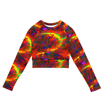 Long Sleeve Crop Top - Blampied Blaze