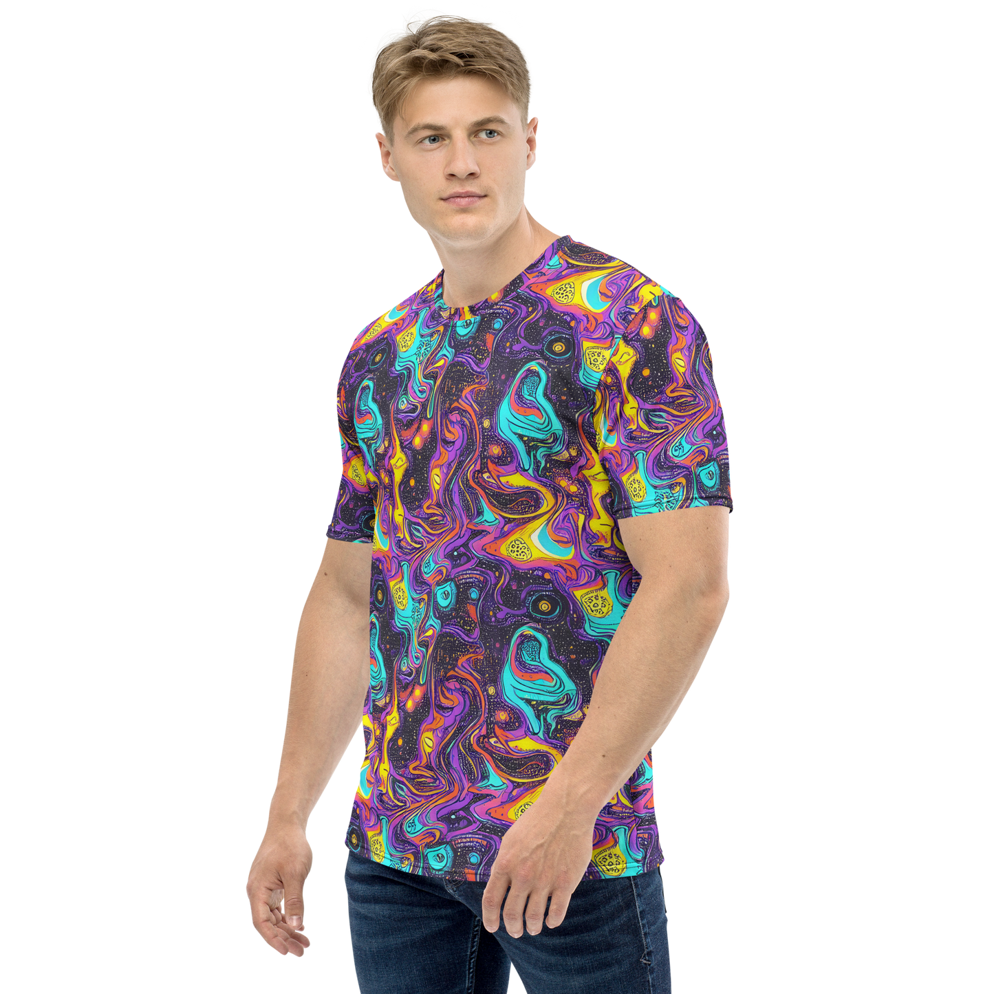 Men's Crew Neck T-Shirt - Hutty Nebula