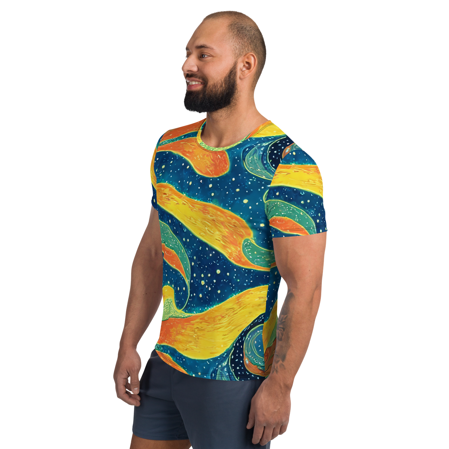 Men's Athletic T-Shirt - Celestial Harmony