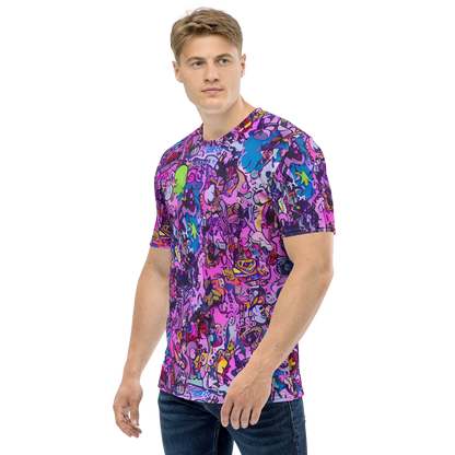 Men's Crew Neck T-Shirt - Chromatic Frenzy