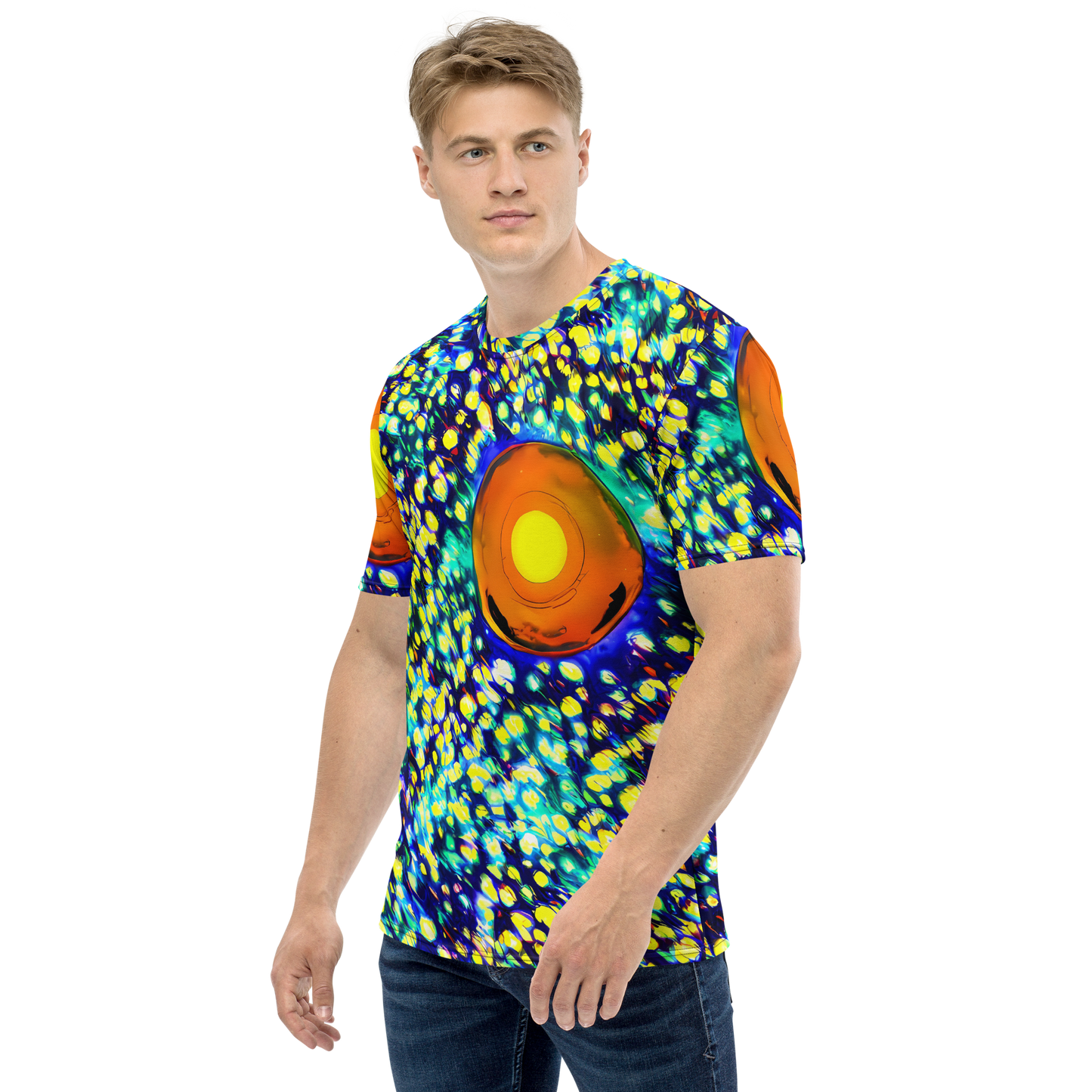 Men's Crew Neck T-Shirt - Illuminated Whirl