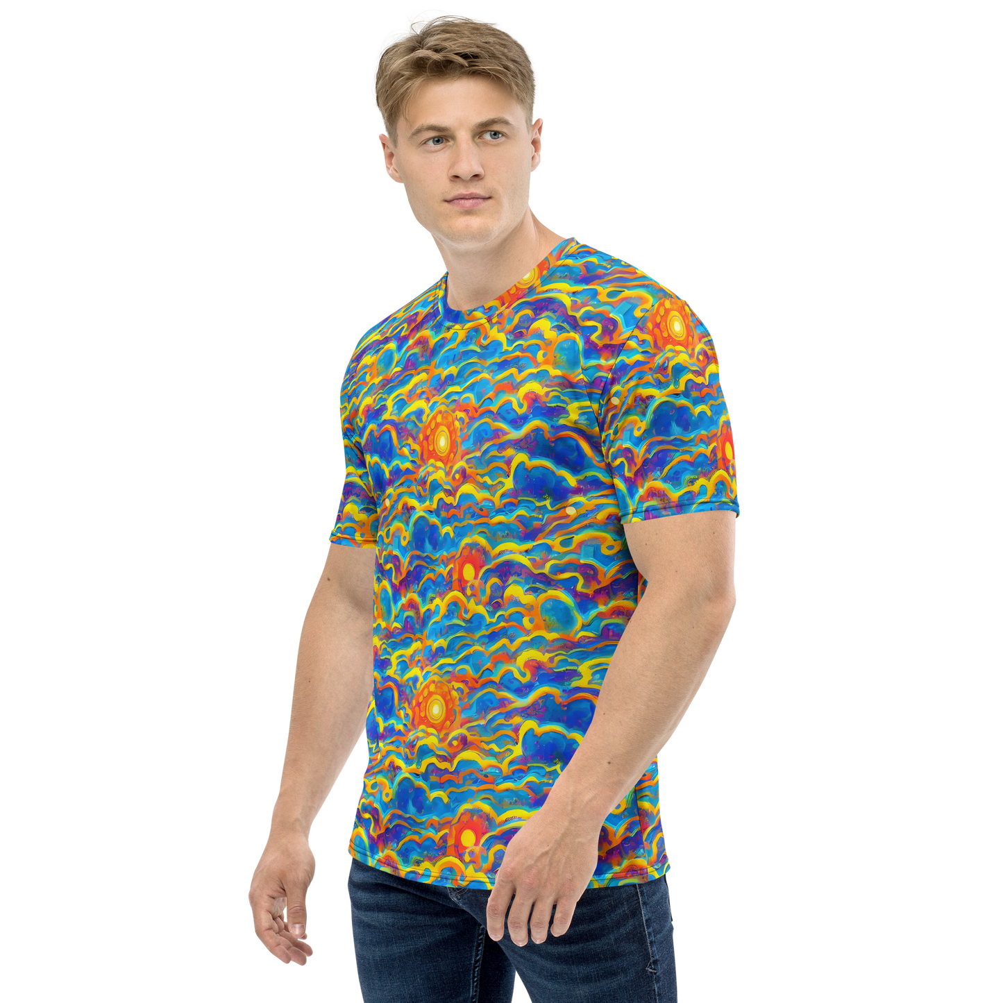 Men's Crew Neck T-Shirt - Chroma Ripple