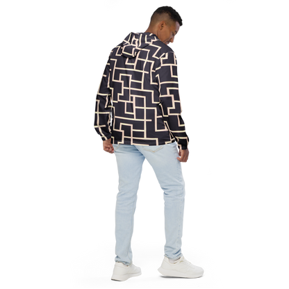 Men's Windbreaker - Gilded Gridlock