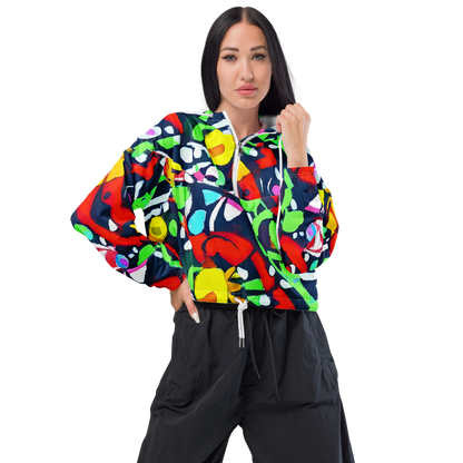 Women's Cropped Windbreaker - Chagall's Dream