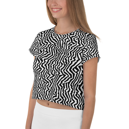 Women's Crop Tee - Static Swirl