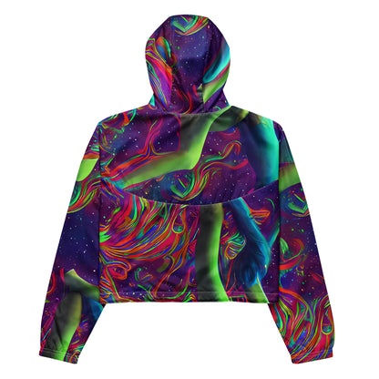 Women's Cropped Windbreaker - Carnevale Cosmos