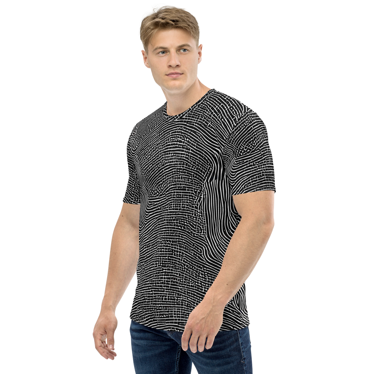 Men's Crew Neck T-Shirt - Zenith Stripes