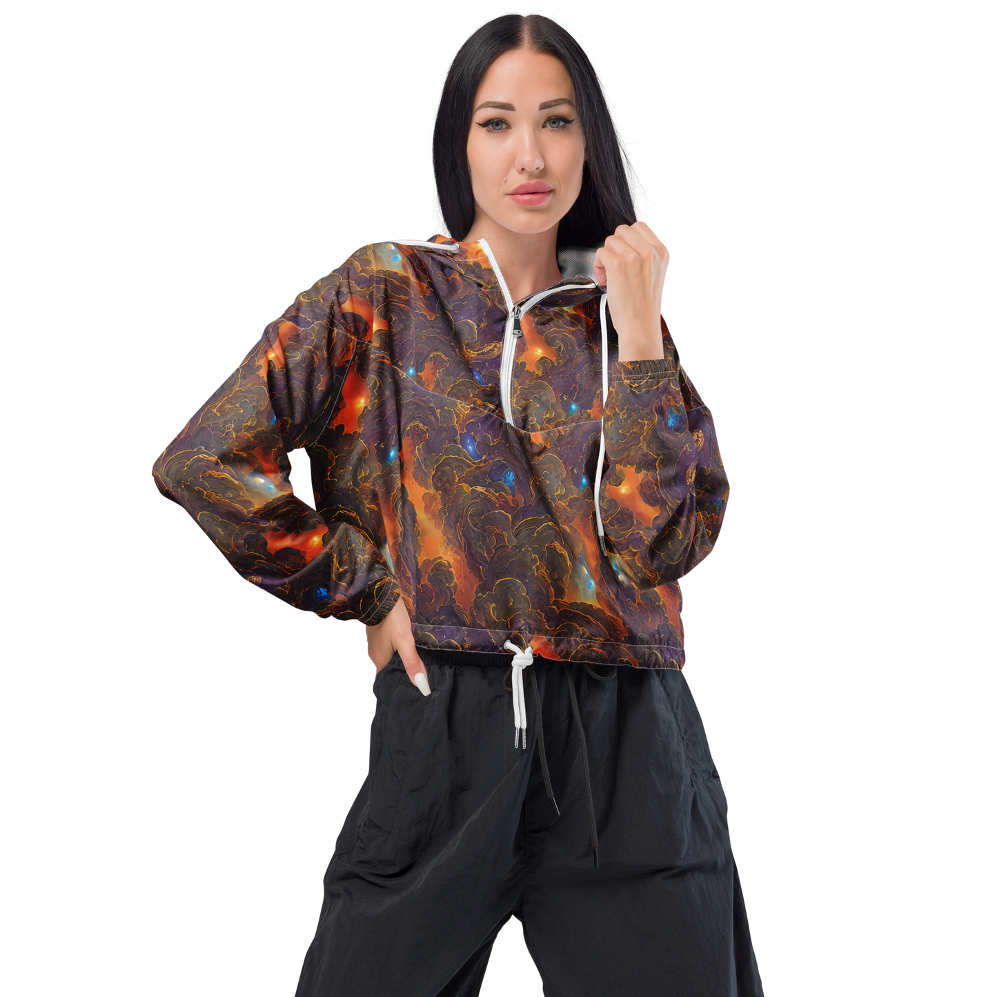 Women's Cropped Windbreaker - Pozzo Vortex