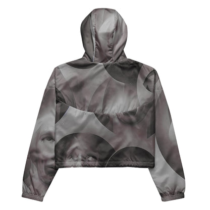 Women's Cropped Windbreaker - Phantom Facescape