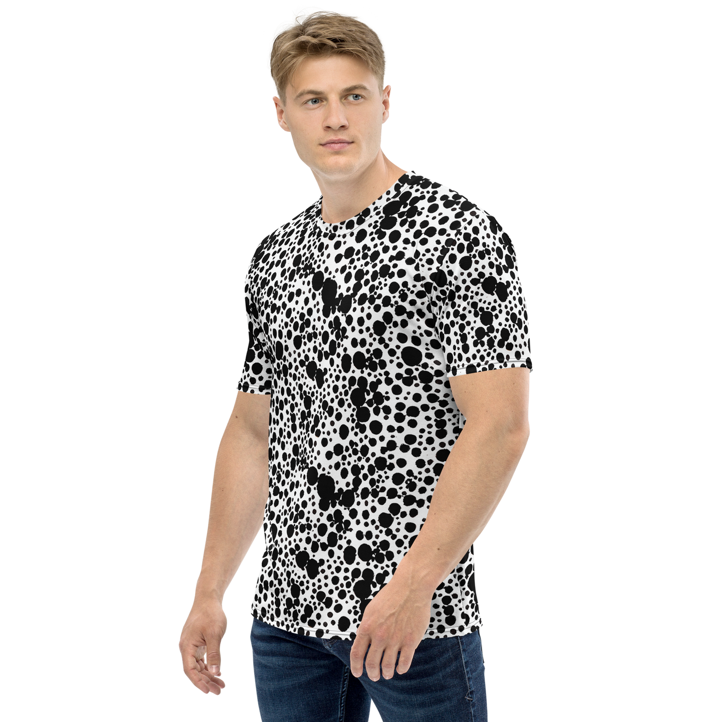 Men's Crew Neck T-Shirt - Dappled Shadow Dance