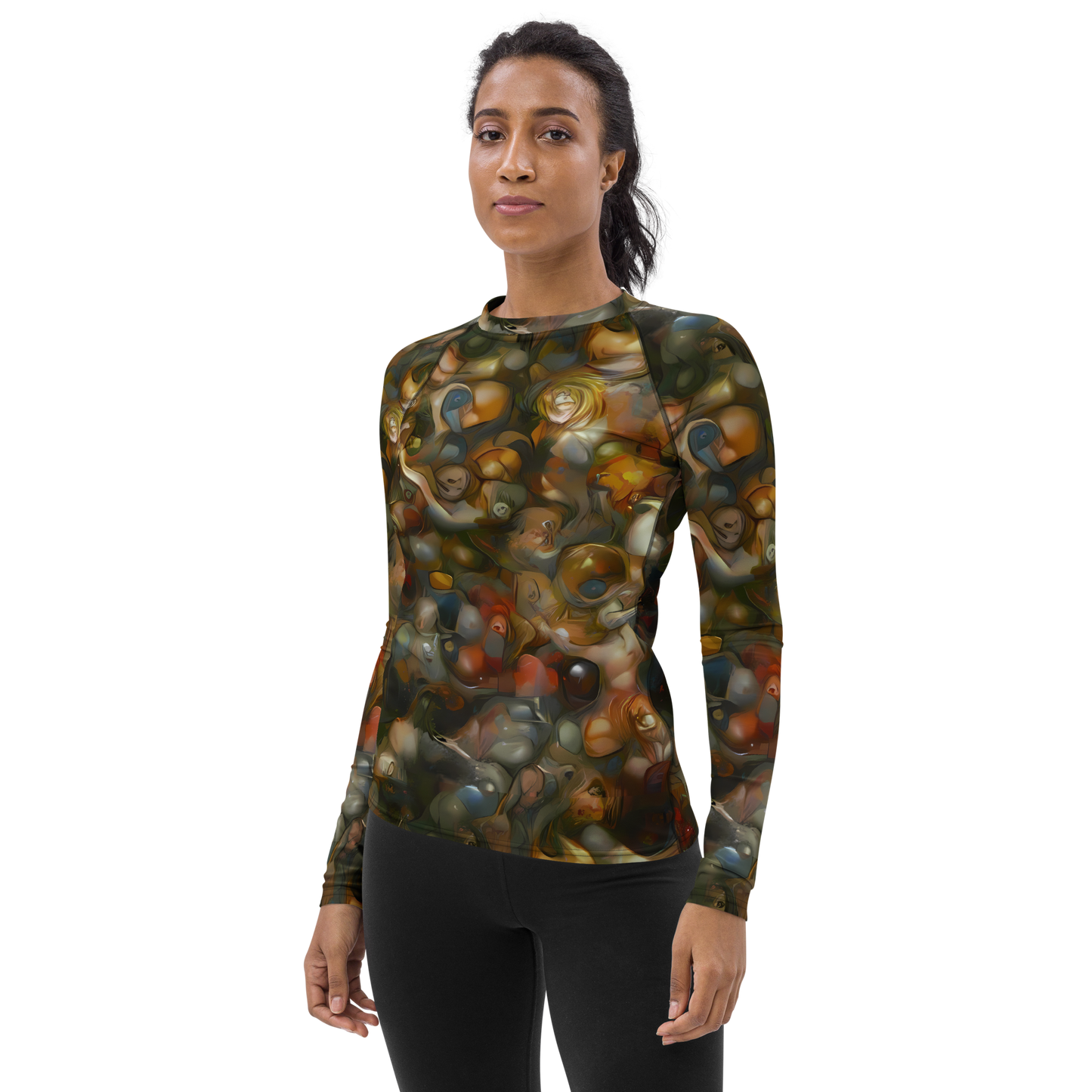 Women's Rash Guard - Cryptic Canvas