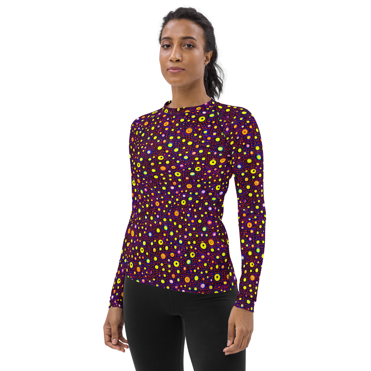 Women's Rash Guard - Cosmic Dotscape