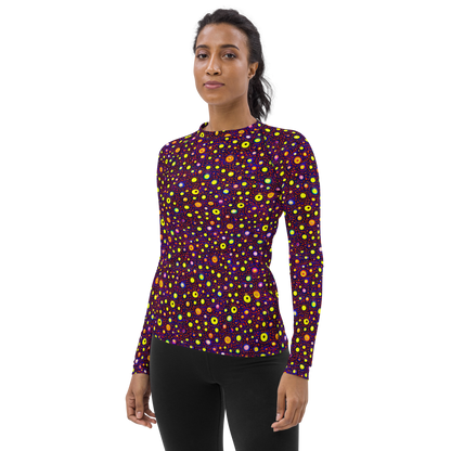 Women's Rash Guard - Cosmic Dotscape