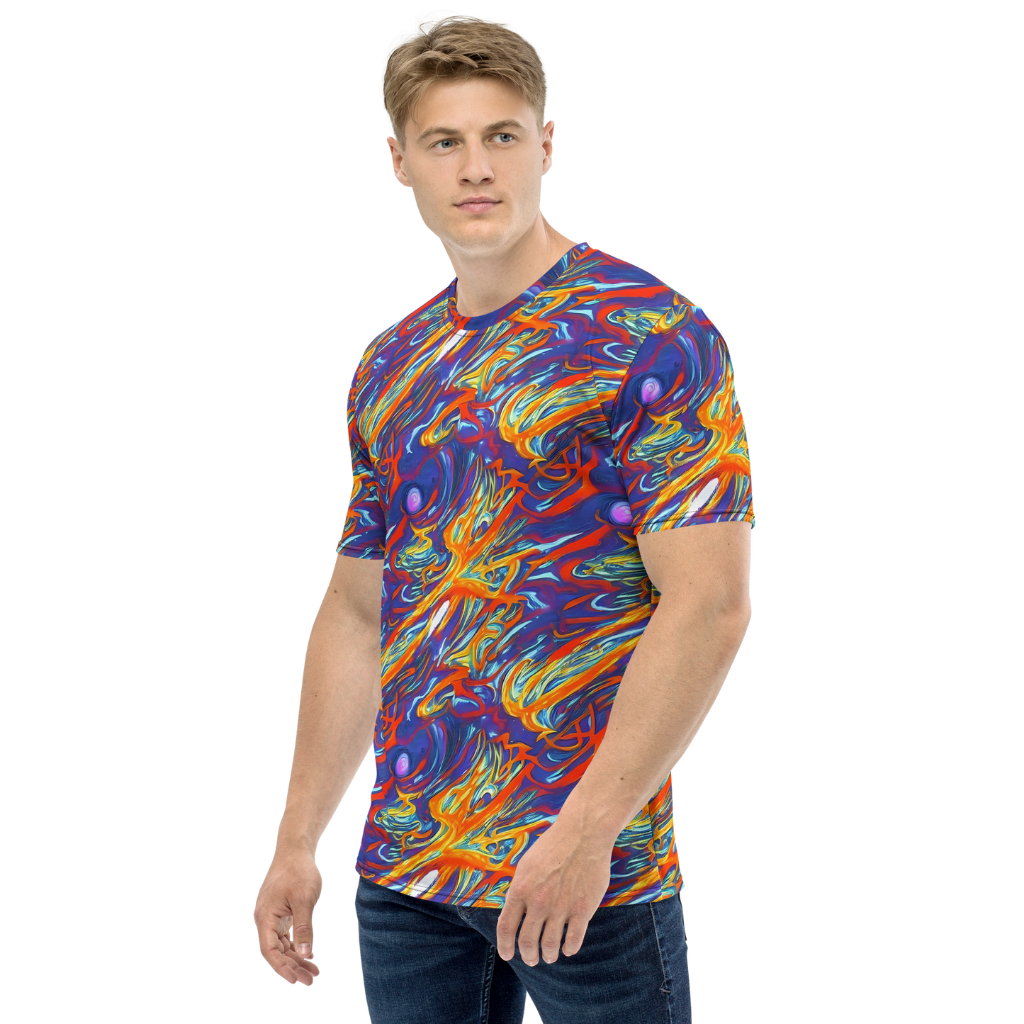 Men's Crew Neck T-Shirt - Galactic Ember