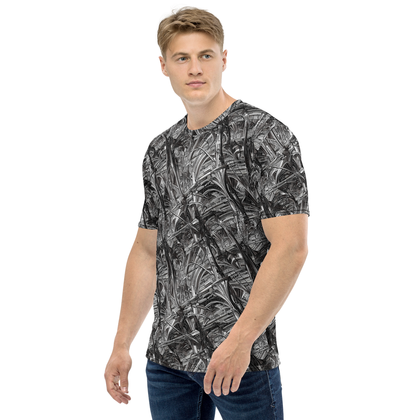 Men's Crew Neck T-Shirt - Gothic Whirlwind