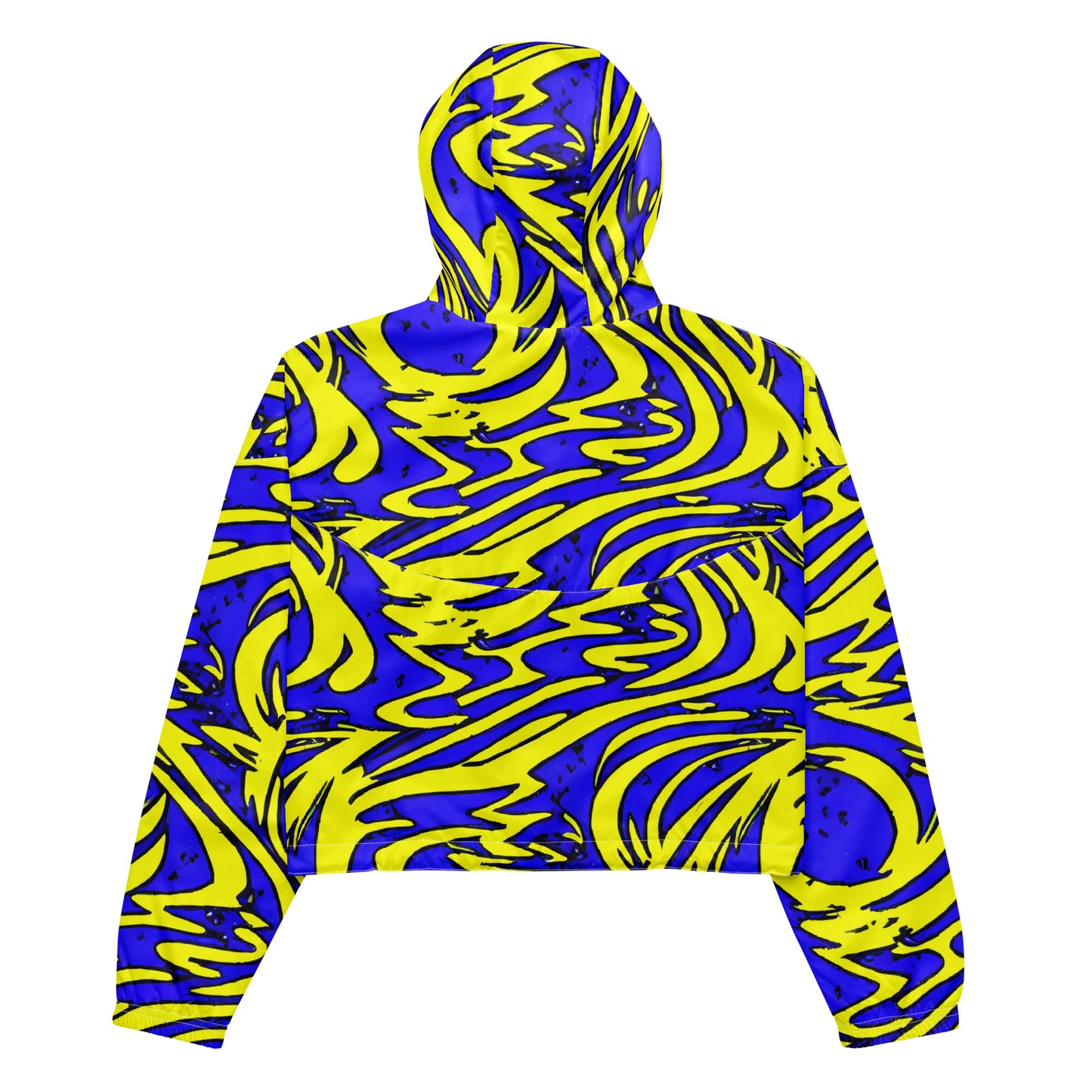 Women's Cropped Windbreaker - Fleeting Firefly