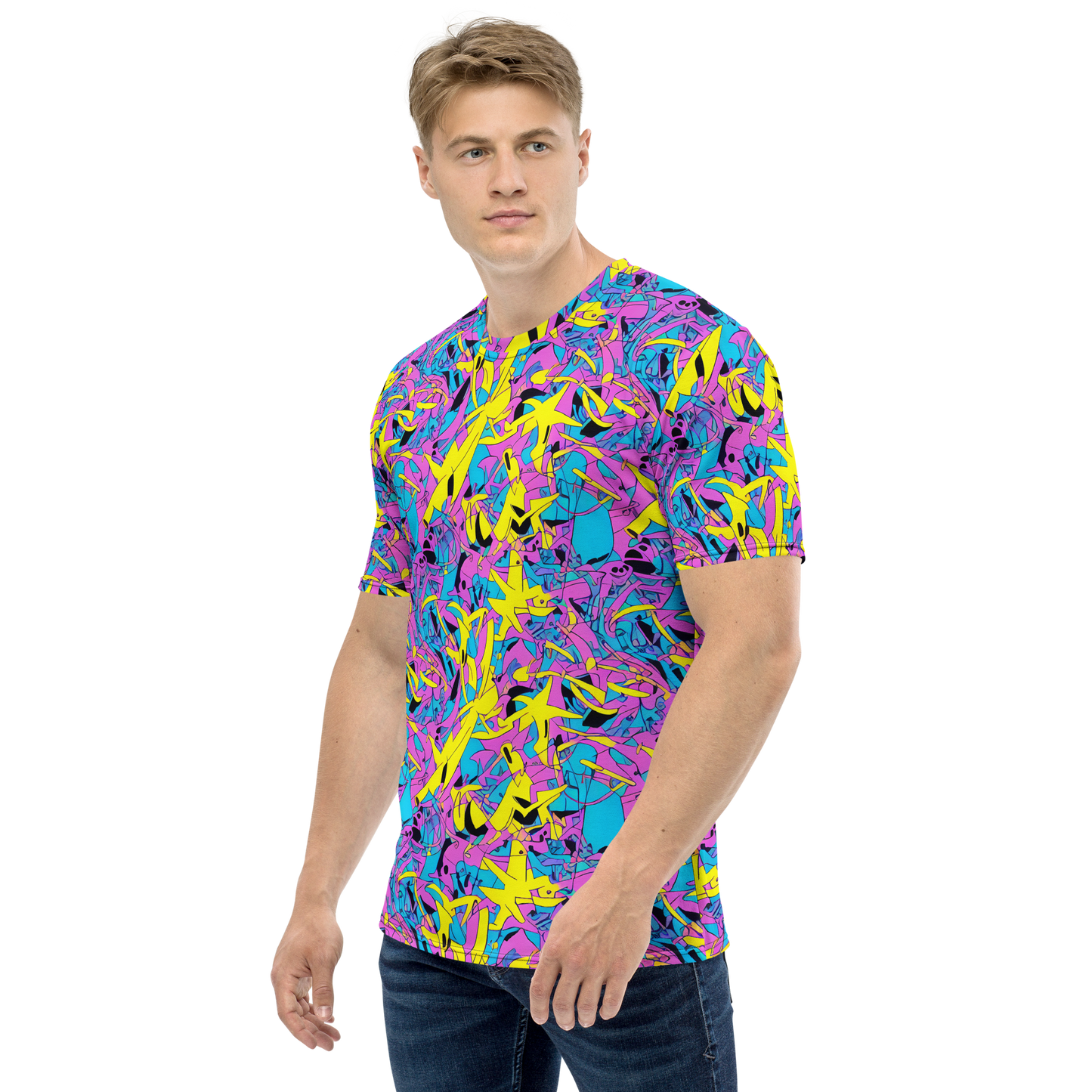 Men's Crew Neck T-Shirt - Neon Jive