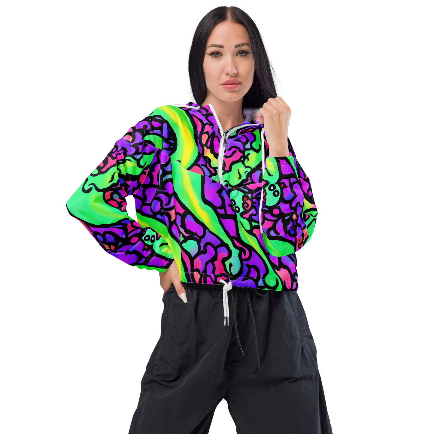 Women's Cropped Windbreaker - Kent's Crescendo