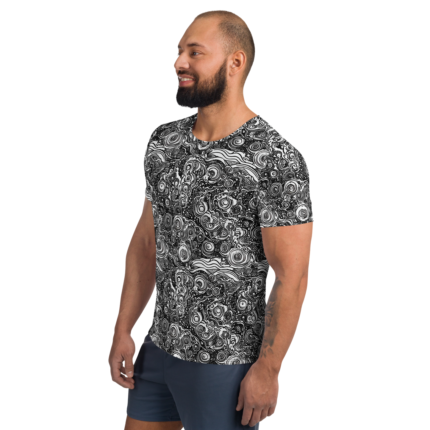 Men's Athletic T-Shirt - Swirling Stories