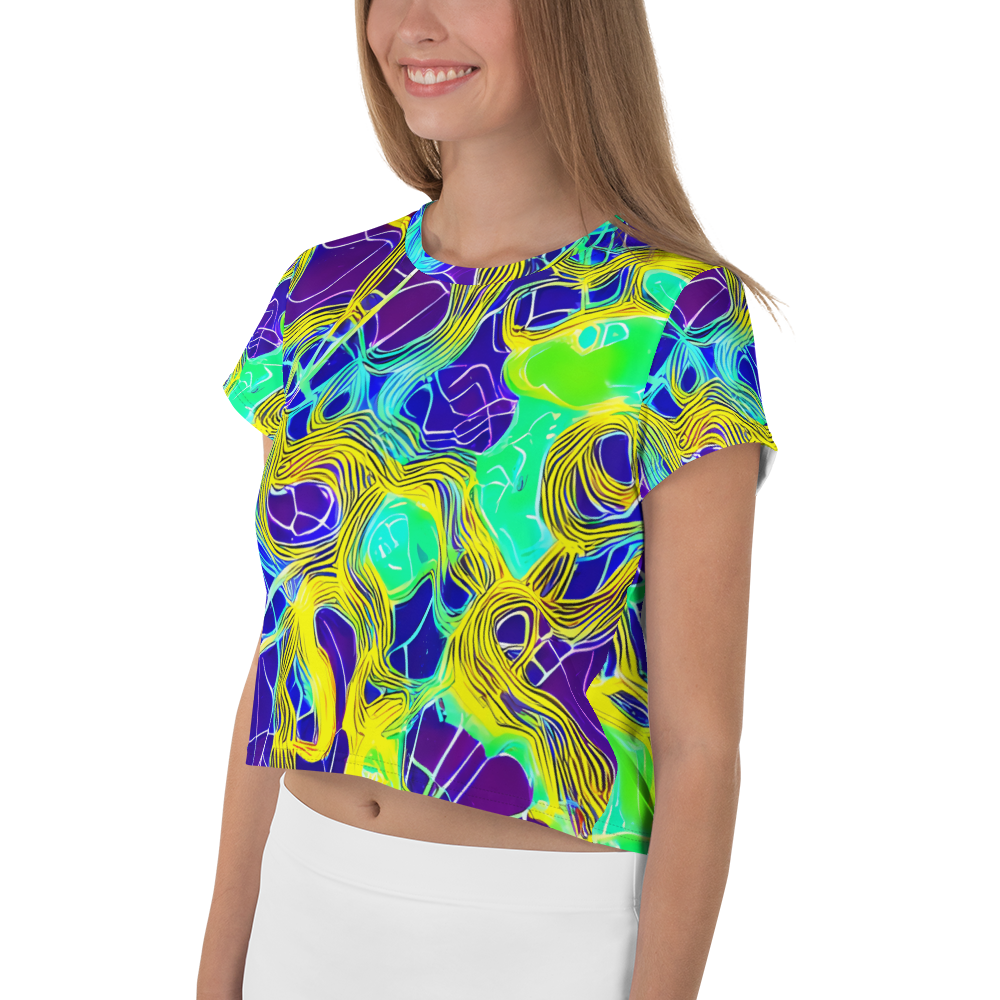 Women's Crop Tee - Neon Jungle Rhapsody