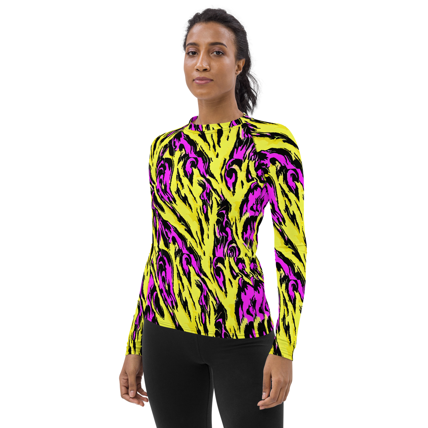 Women's Rash Guard - Neon Savanna