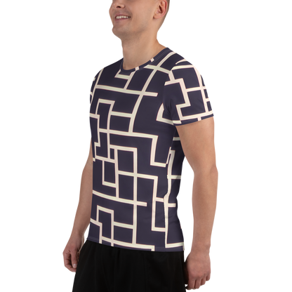 Men's Athletic T-Shirt - Gilded Gridlock