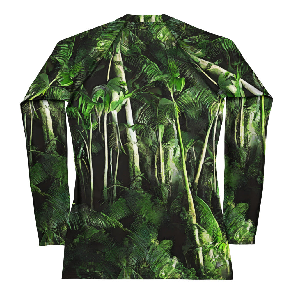 Women's Rash Guard - Emerald Canopy