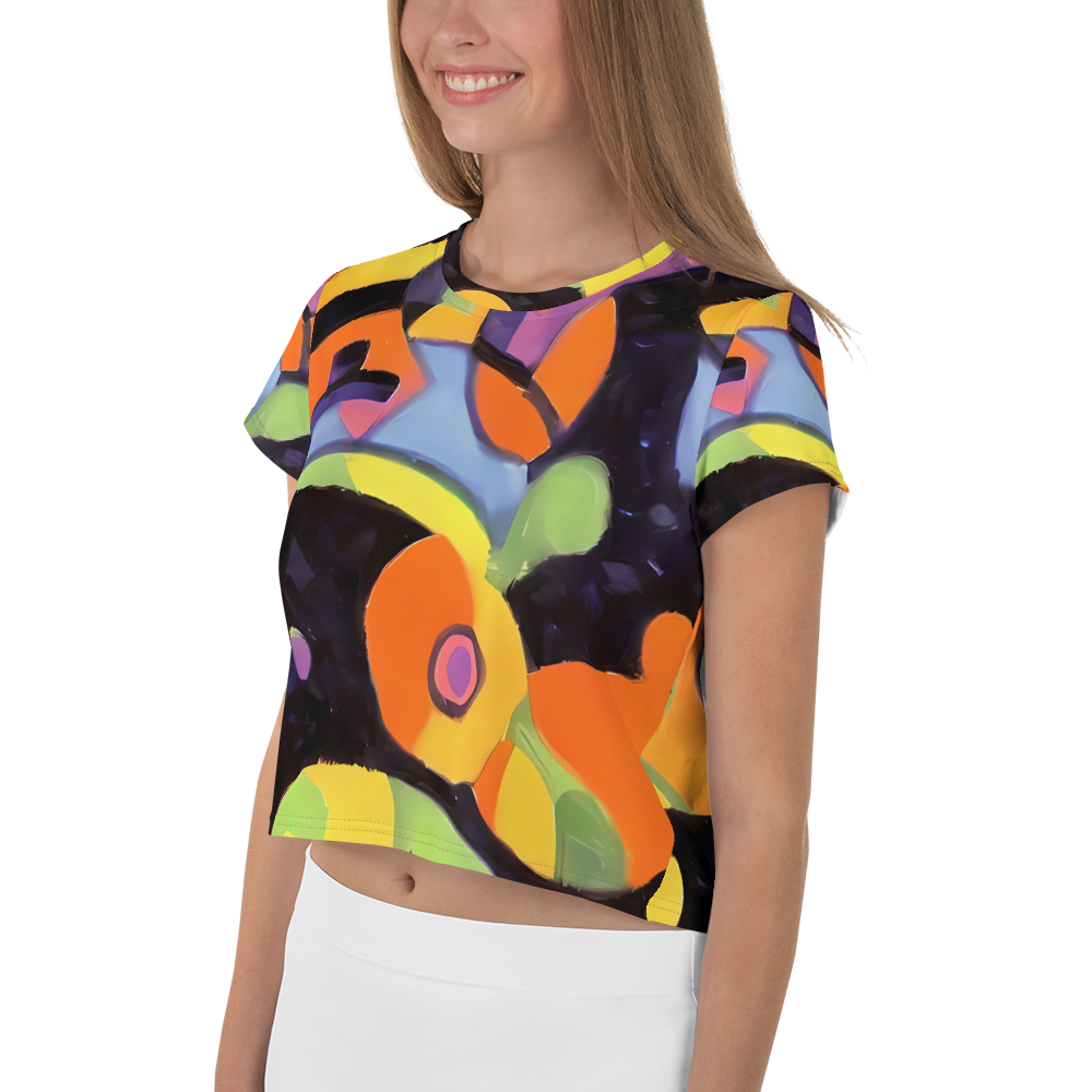 Women's Crop Tee - Neon Symphony