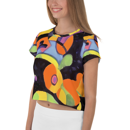 Women's Crop Tee - Neon Symphony