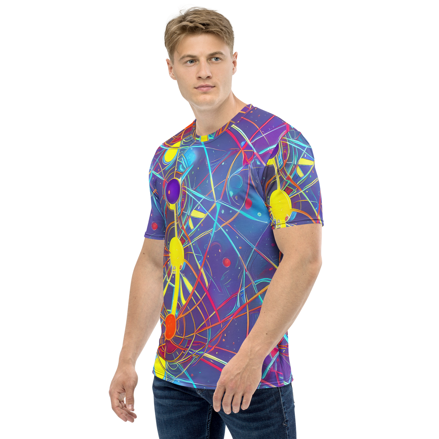 Men's Crew Neck T-Shirt - Quantum Lattice