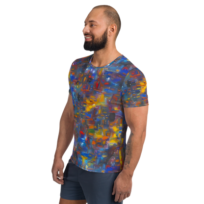 Men's Athletic T-Shirt - Abstract Conflux