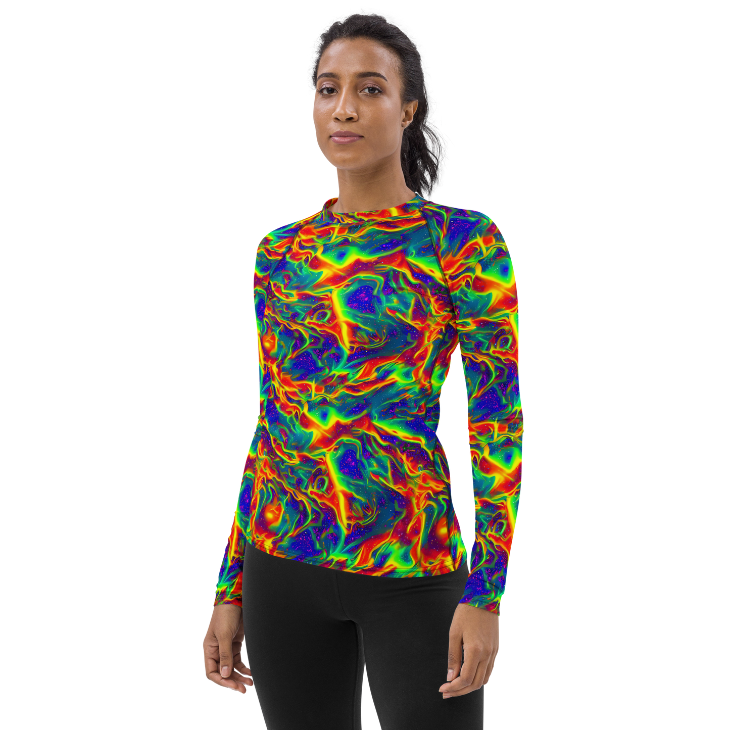 Women's Rash Guard - Nebula Symphony