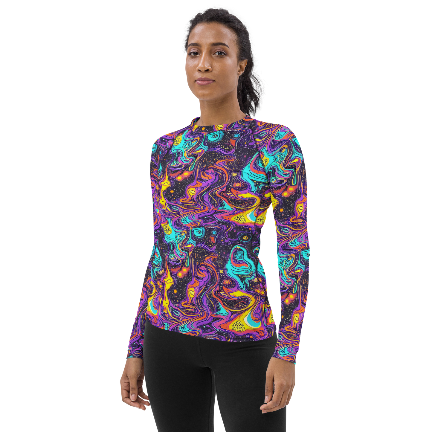 Women's Rash Guard - Hutty Nebula