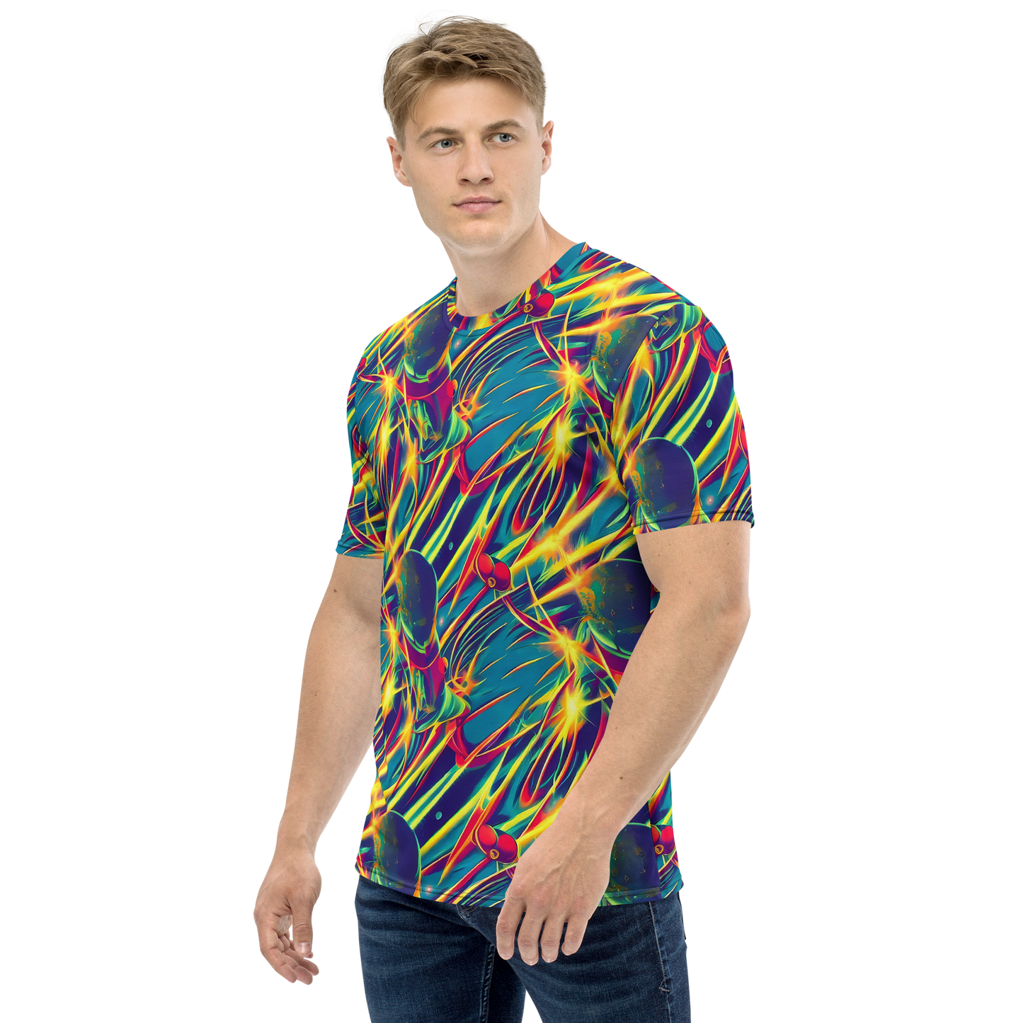 Men's Crew Neck T-Shirt - Cosmic Inferno