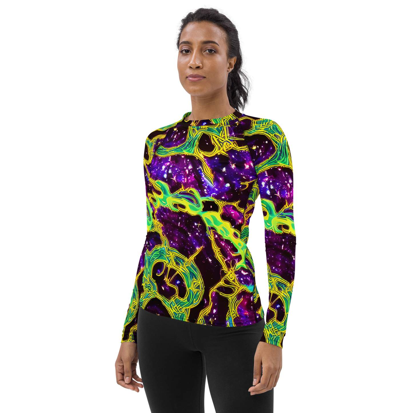 Women's Rash Guard - Galactic Web