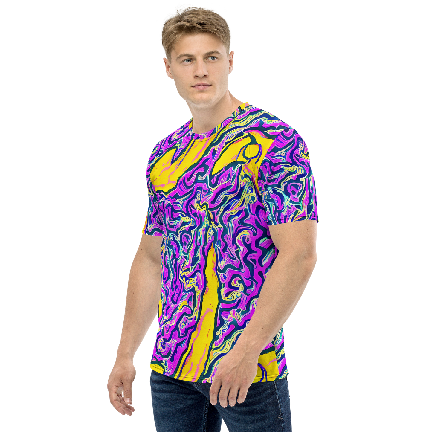 Men's Crew Neck T-Shirt - Zenith Waves