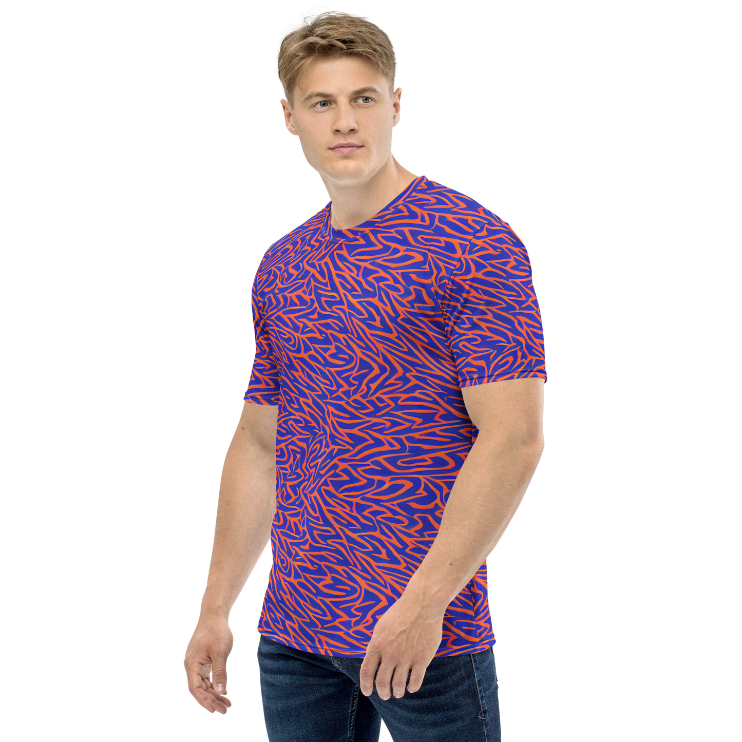 Men's Crew Neck T-Shirt - Sapphire Swirl