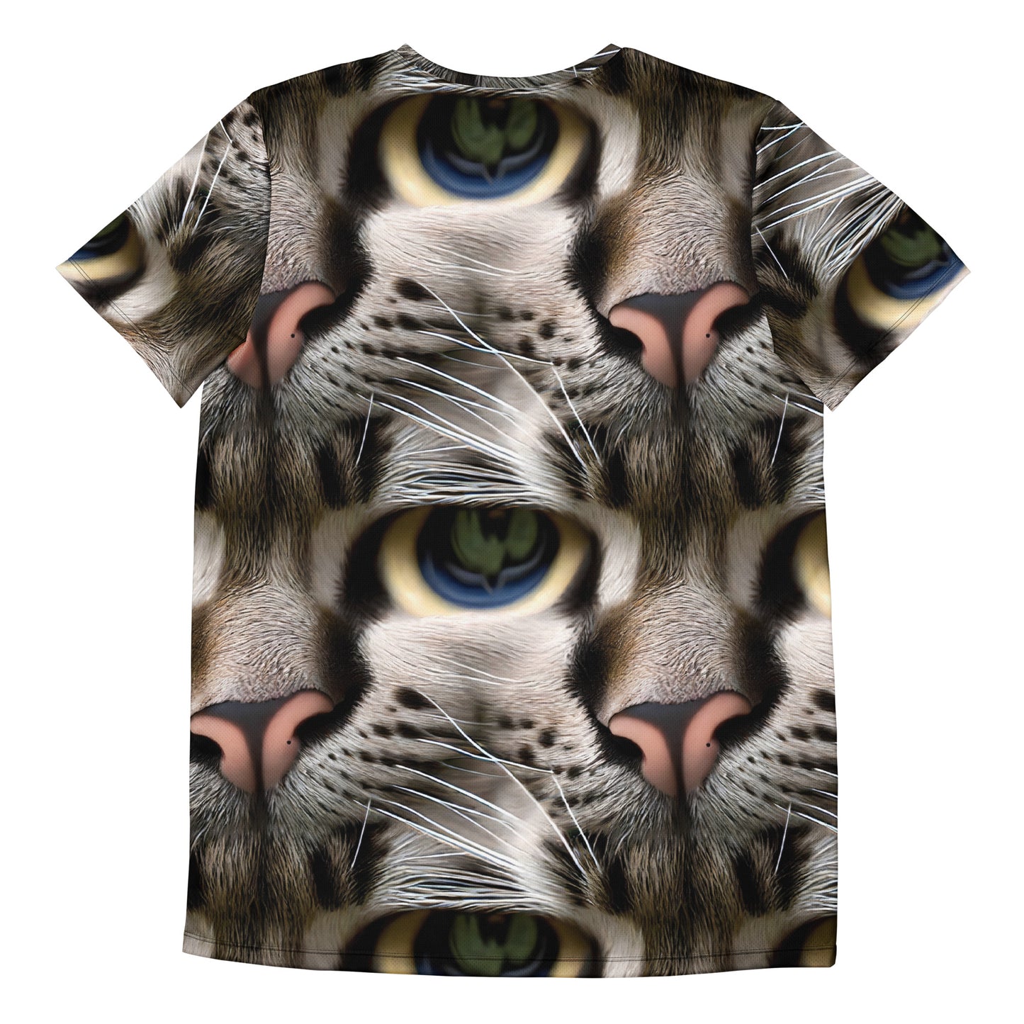 Men's Athletic T-Shirt - Feline Mirage