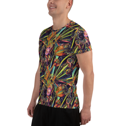Men's Athletic T-Shirt - Psychedelic Deep Space