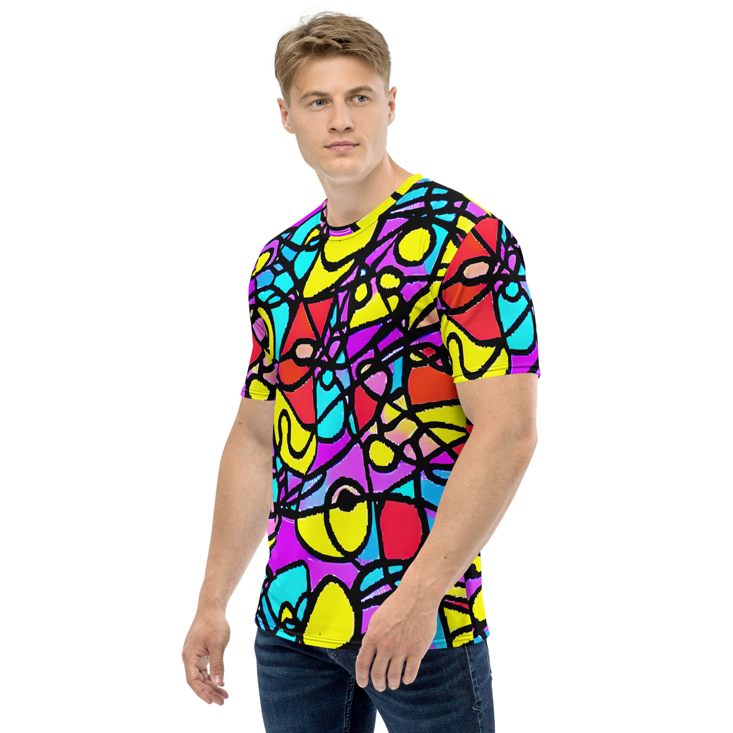 Men's Crew Neck T-Shirt - Radiant Chaos