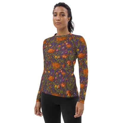 Women's Rash Guard - Botanical Nebula