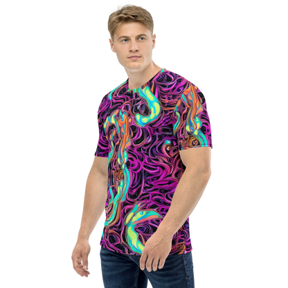 Men's Crew Neck T-Shirt - Neon Drizzle