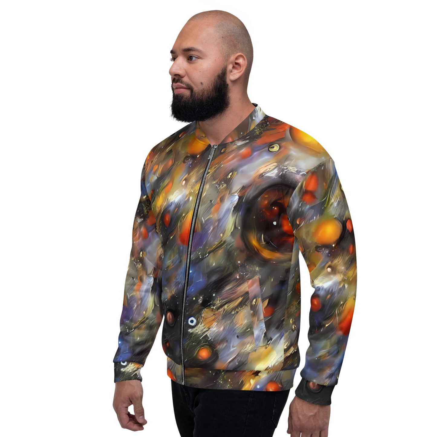 Bomber Jacket - Brushstroke Blaze