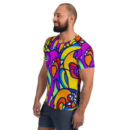 Men's Athletic T-Shirt - Kaleido Fish