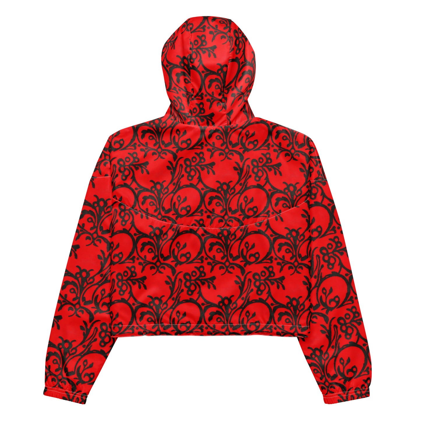 Women's Cropped Windbreaker - Scarlet Enigma