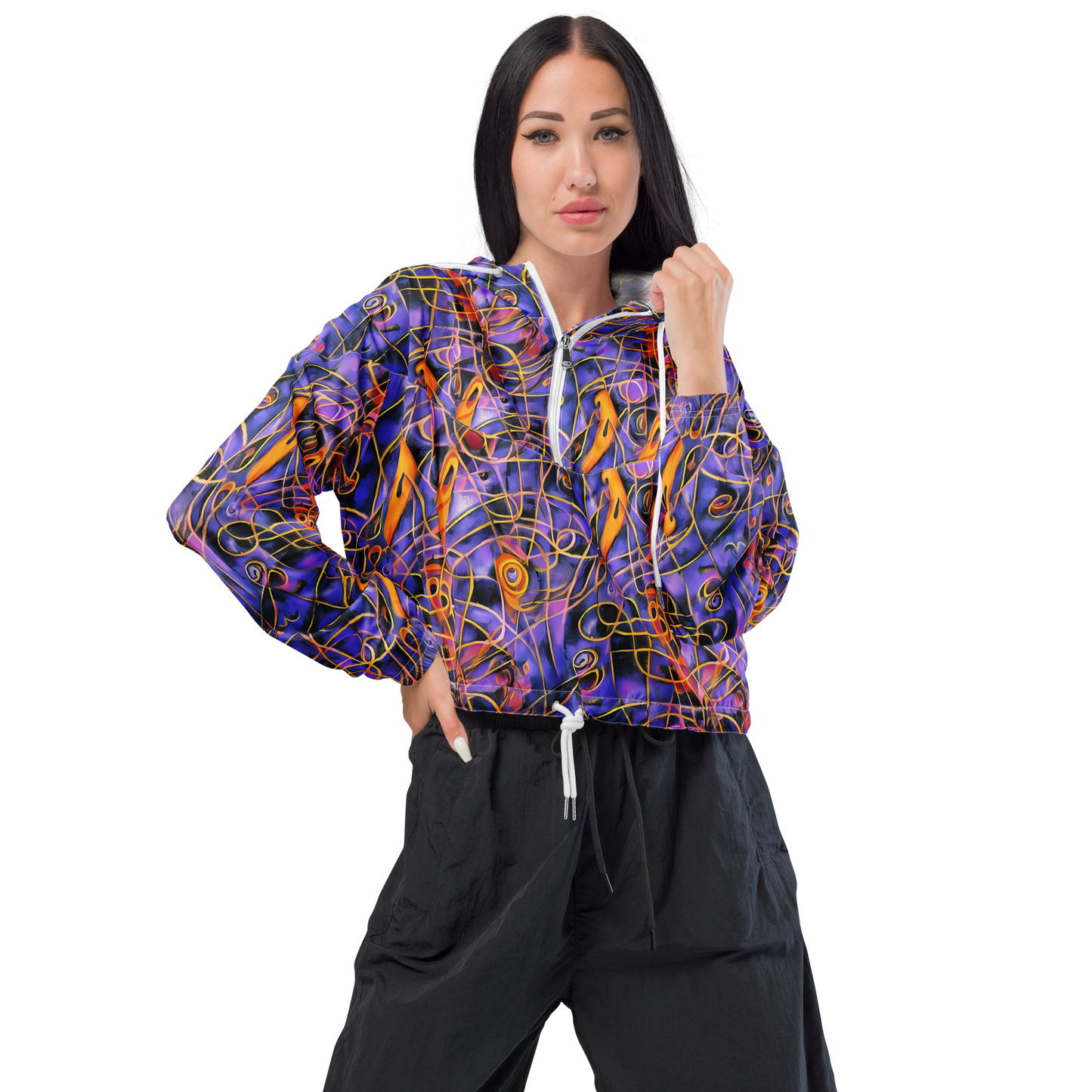 Women's Cropped Windbreaker - Bailly's Twist