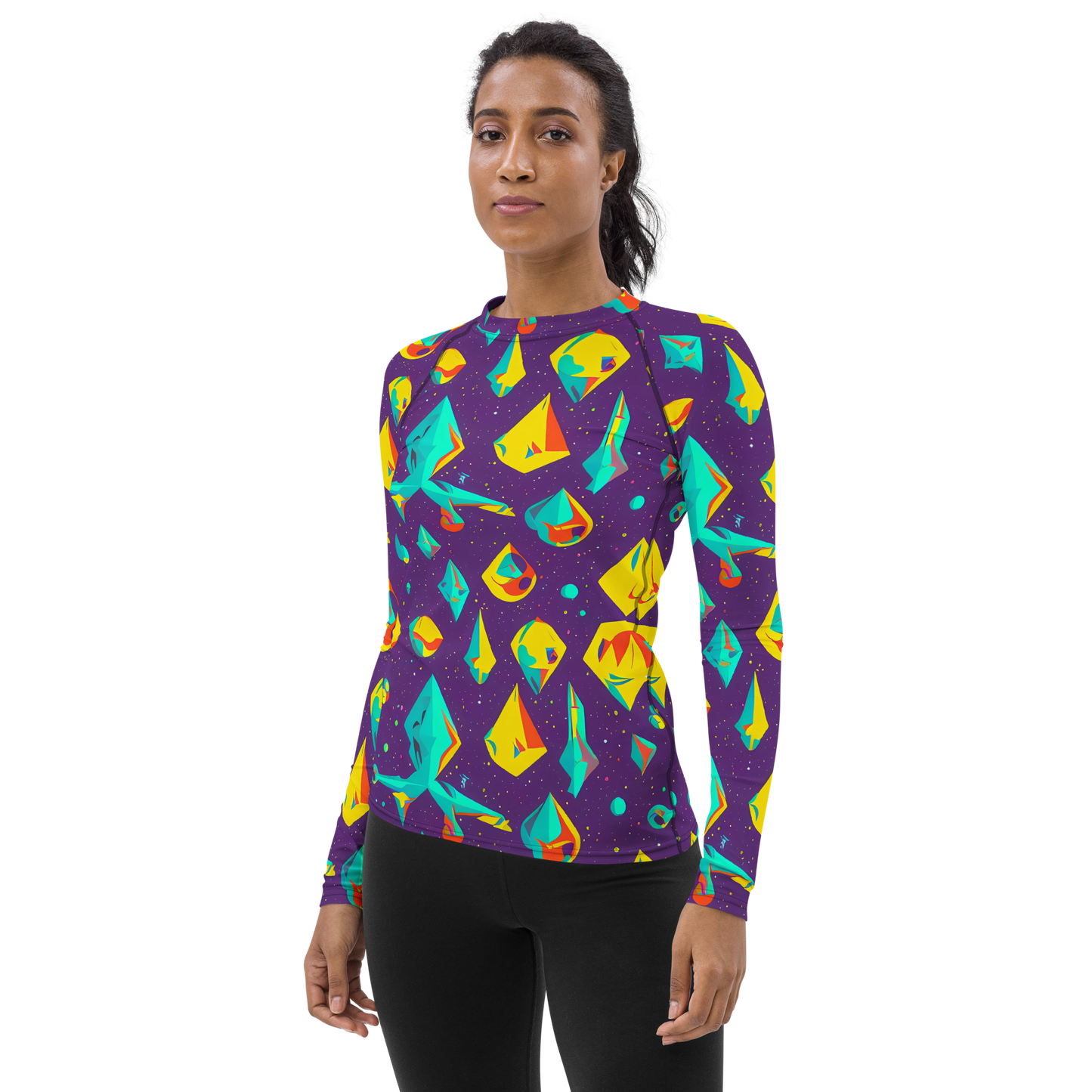 Women's Rash Guard - Cascading Prism