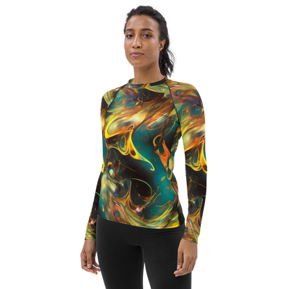 Women's Rash Guard - Elegant Whirl