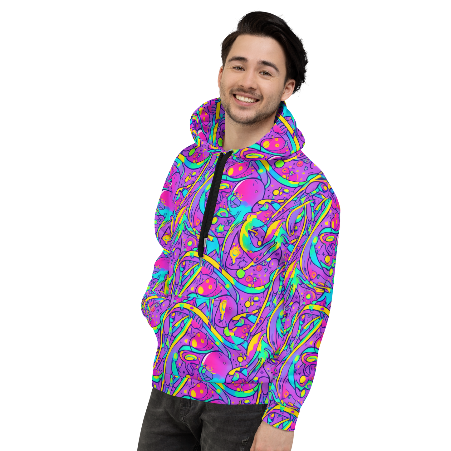 Hoodie - Neon Galaxy Whirl