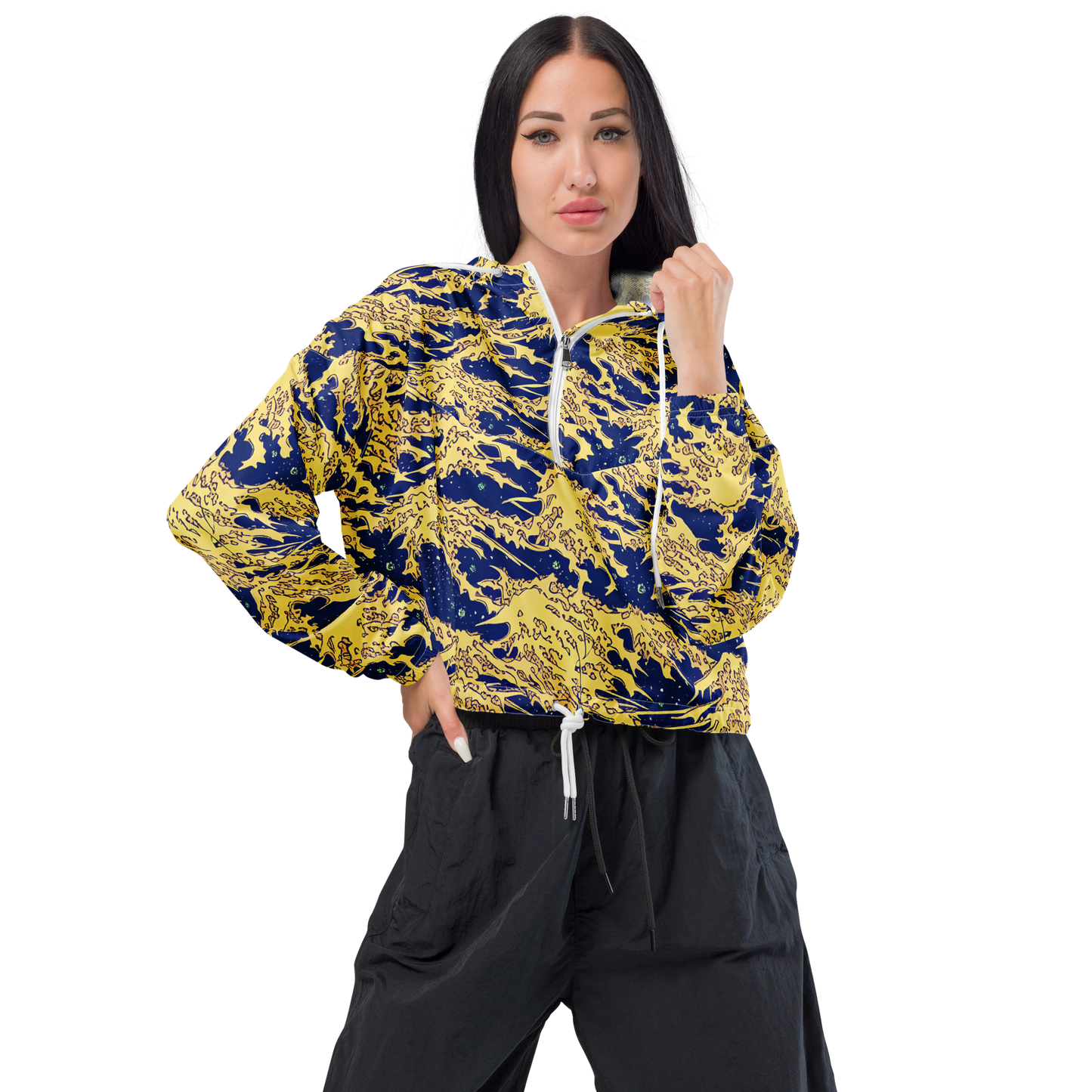 Women's Cropped Windbreaker - Celestial Ridge